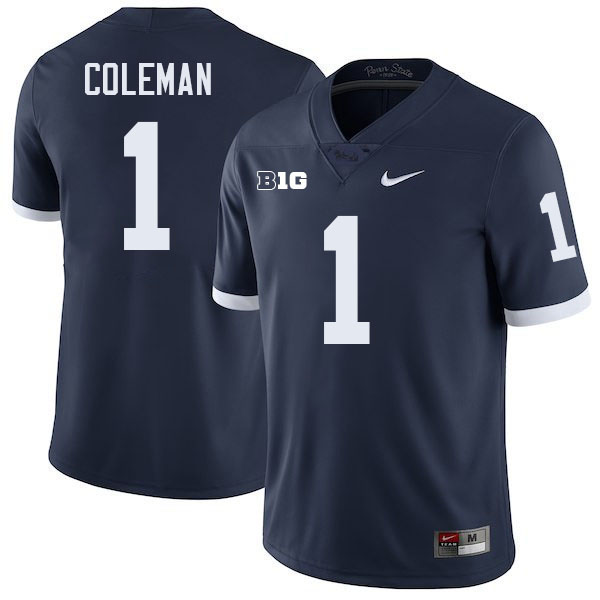 Jabree Coleman Penn State Jersey,PSU Nittany Lions #1 Jabree Coleman Football Uniforms-Retro